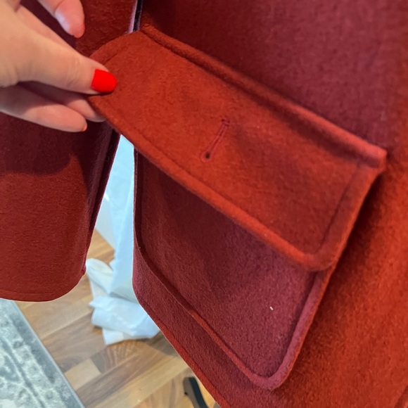 Vintage Laura Ashley women’s Red Toggle Coat, size large, EUC, winter, wool - Picture 4 of 10